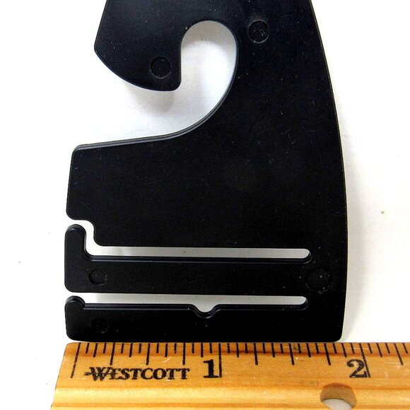 5 Black Neck Tie Hangers Plastic Necktie Hooks Double Slot - Picture 6 of 6